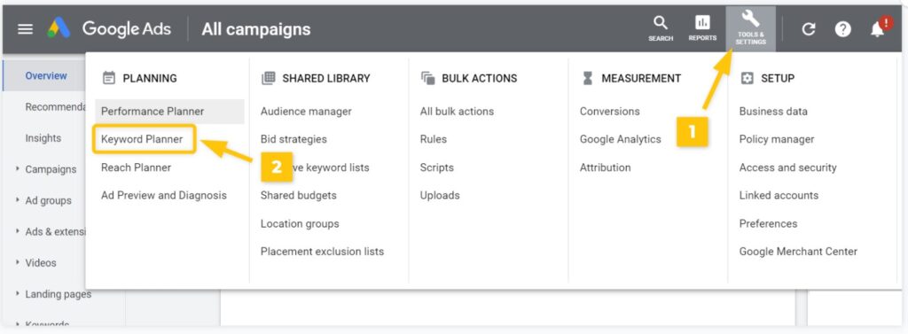 Google Keyword Planner