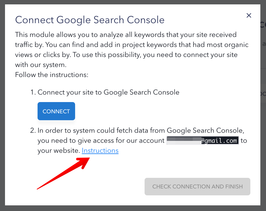 connect google search console